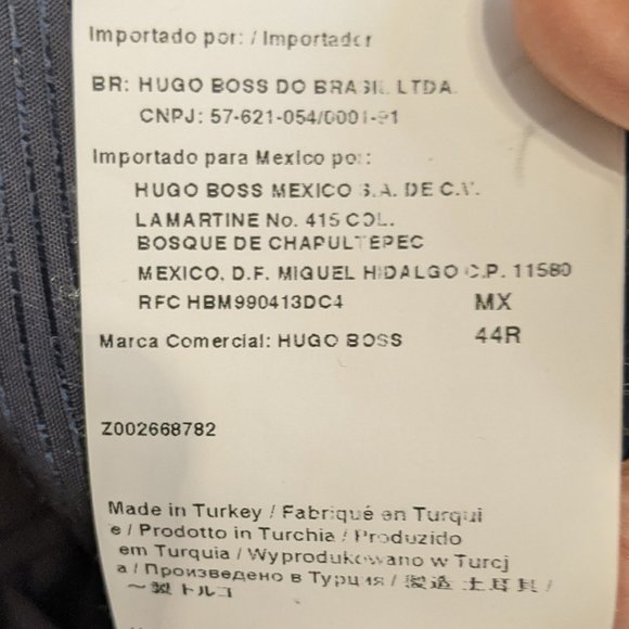 Hugo Boss Dark Navy Virgin Wool Blazer PTP 22" Size 44 Regular - Picture 7 of 7